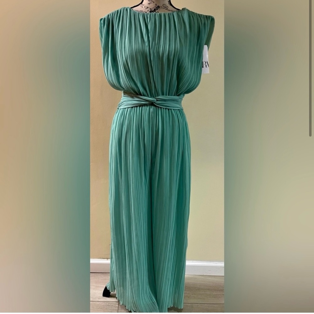 Zara Knotted Waist Pleated Jumpsuit